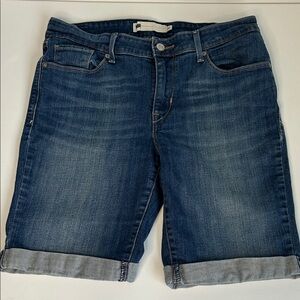 Signature by Levi Strauss Women's Blue Denim Bermuda Shorts Size 10
